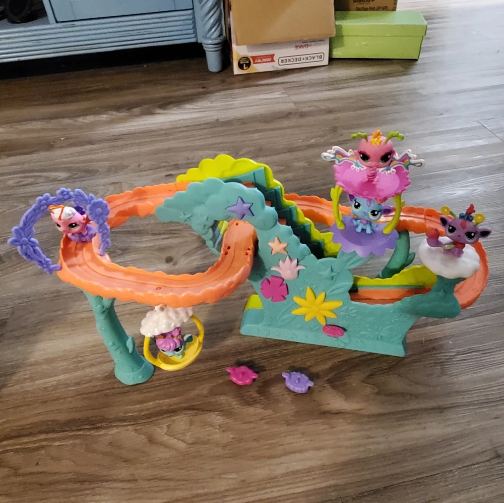 Littlest Pet Shop Fairies Fairy Fun Rollercoaster‎ Playset lot bundle